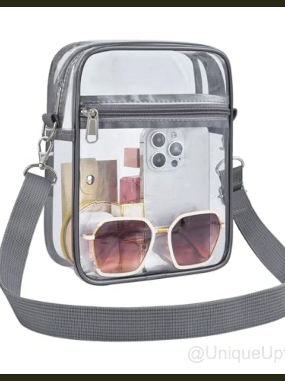 Clear Crossbody Bag Stadium Approved Messenger Purse PVC